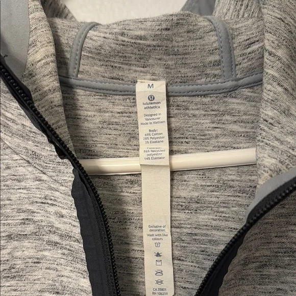Men Lululemon Stratum Gray Full-Zip Hoodie